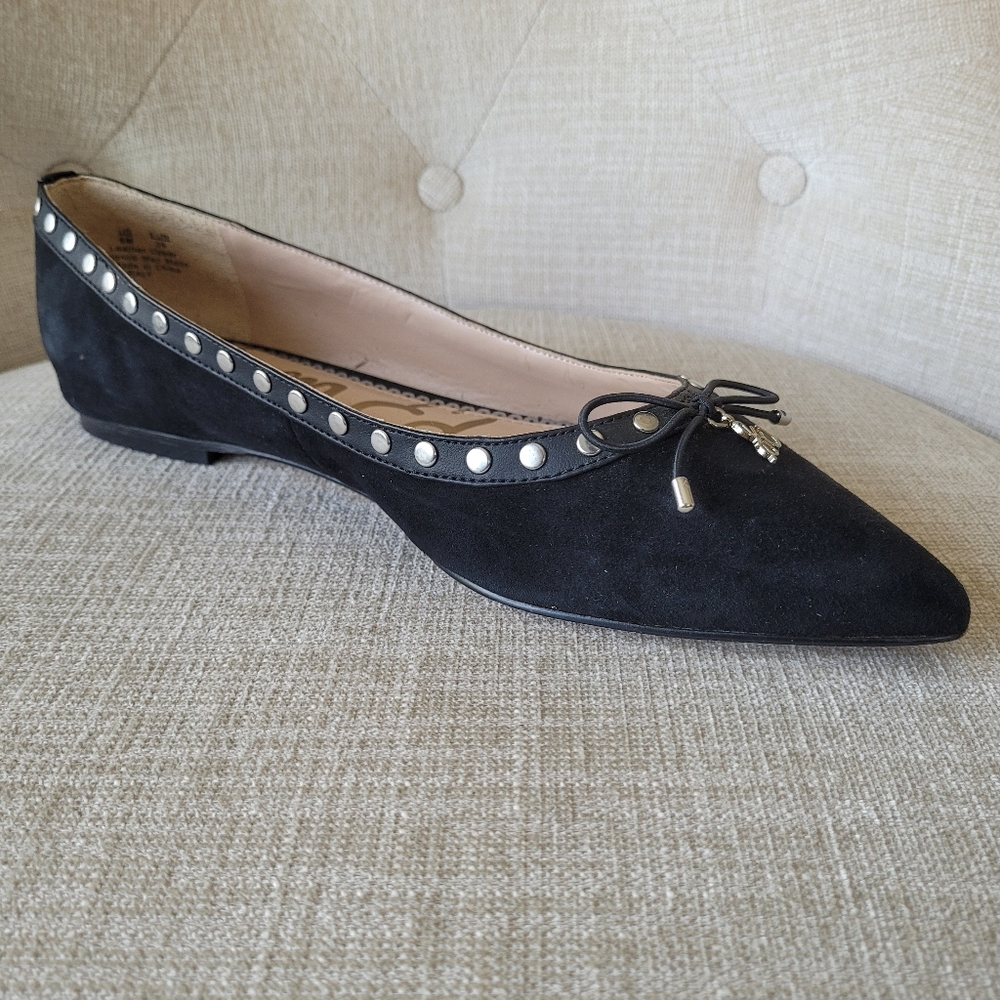 Sam Edelman Black Flats with Bow Detail - Picture 6 of 10